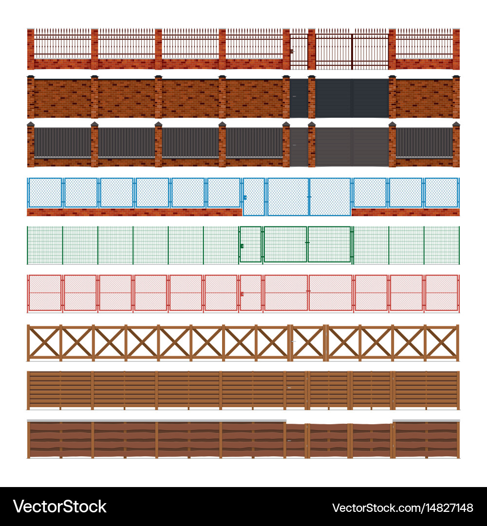 Fences and gates Royalty Free Vector Image - VectorStock