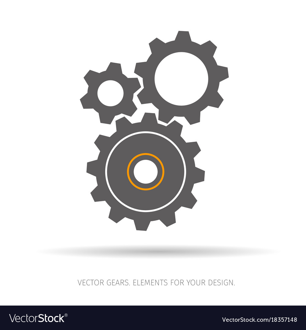 Gear and cogwheel icon Royalty Free Vector Image