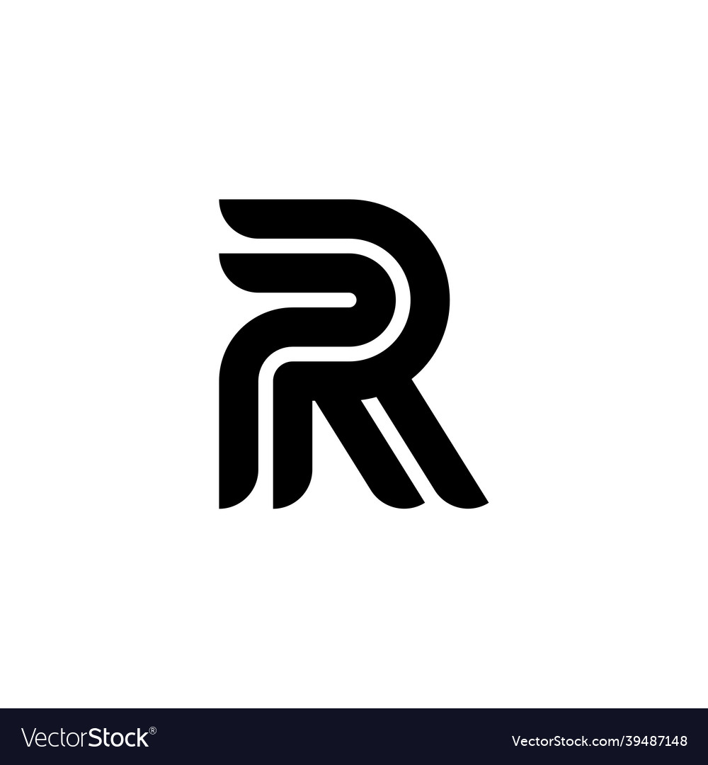 Geometric speed letter logotype r