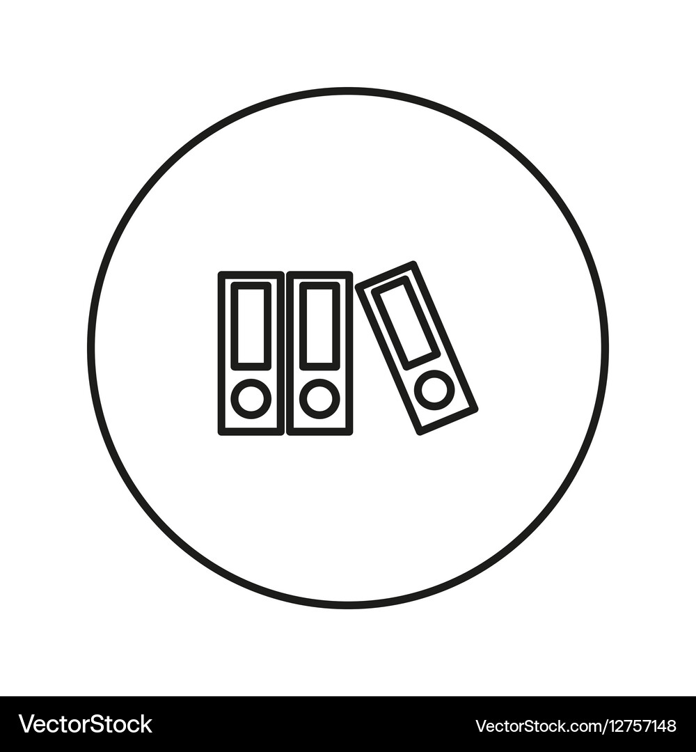 Line folder icon Royalty Free Vector Image - VectorStock