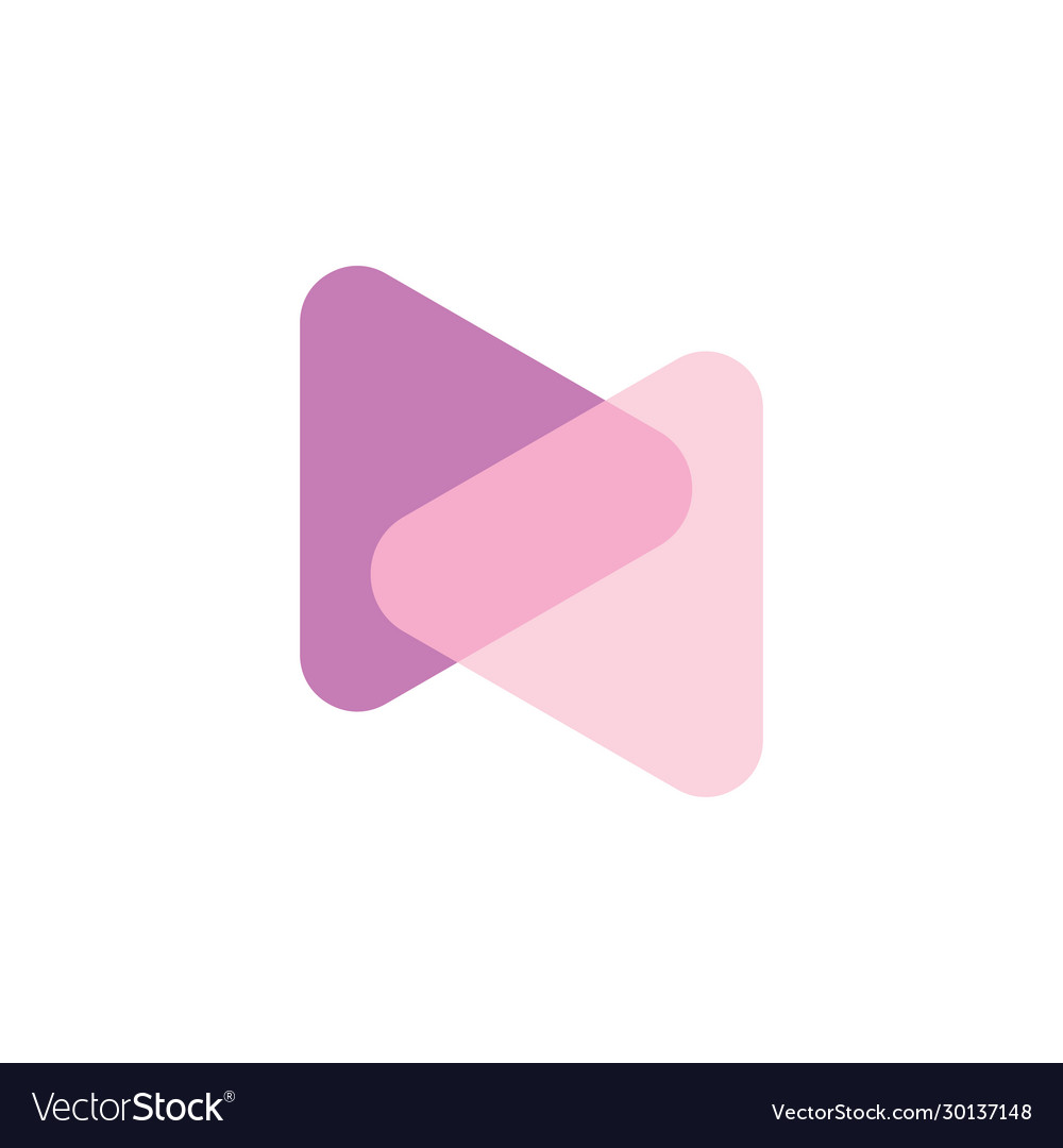 Linked geometric triangle colorful gradient logo