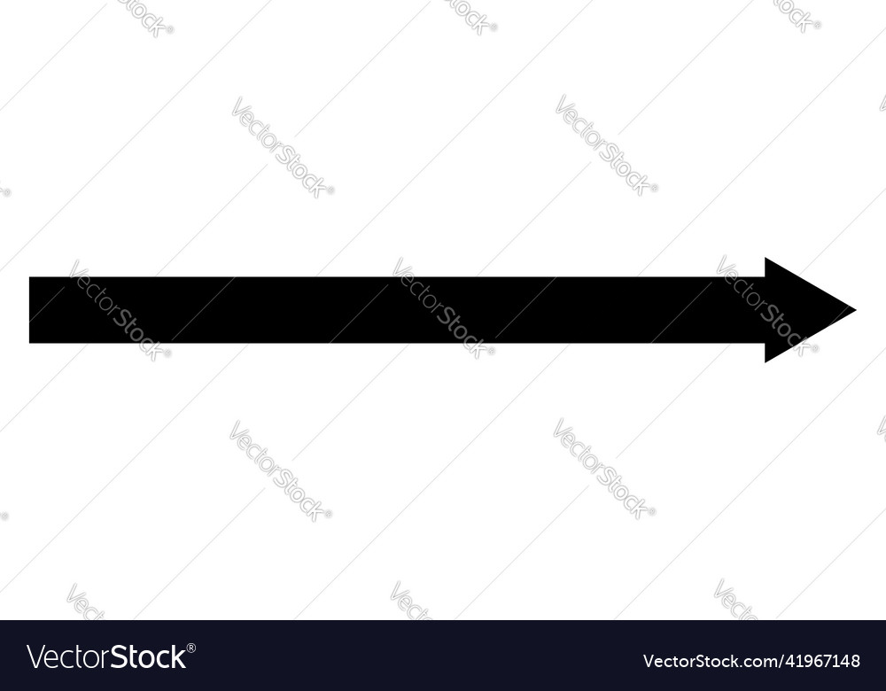 Long oblong right arrow cursor pointer element