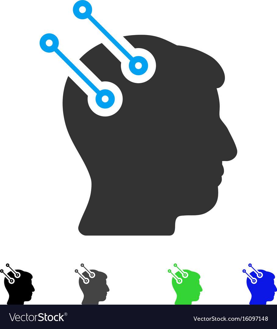 Neural interface connectors flat icon