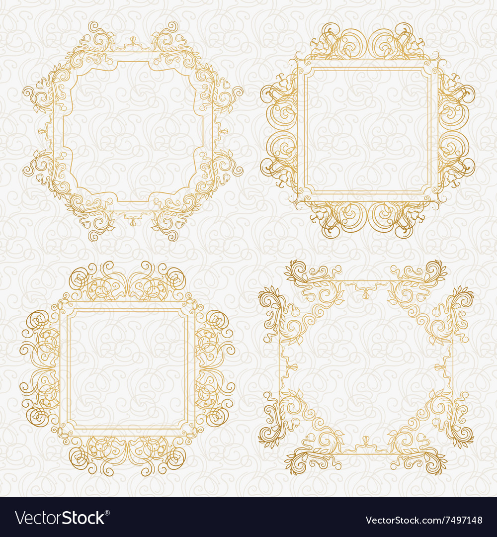 Ornate frames and scroll elements