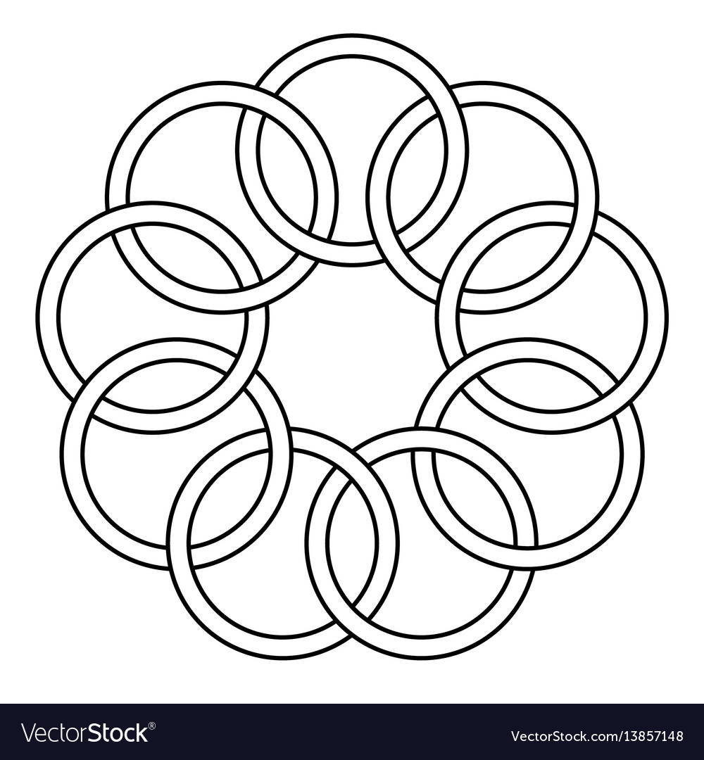 Pattern of the binding rings vector image Pattern of the binding rings