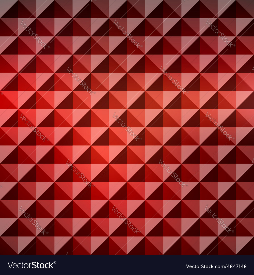 Red Triangular Mosaic Background
