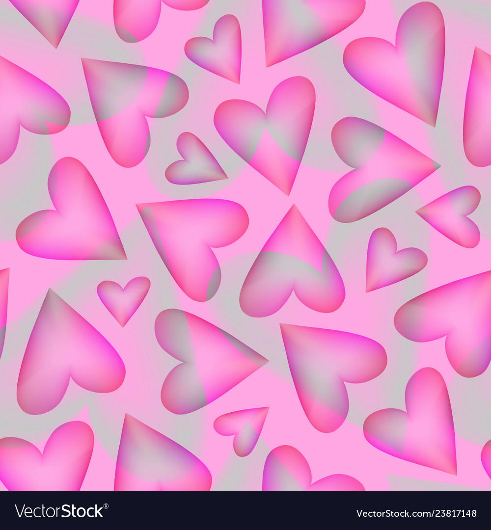Romantic seamless pattern with color transparent