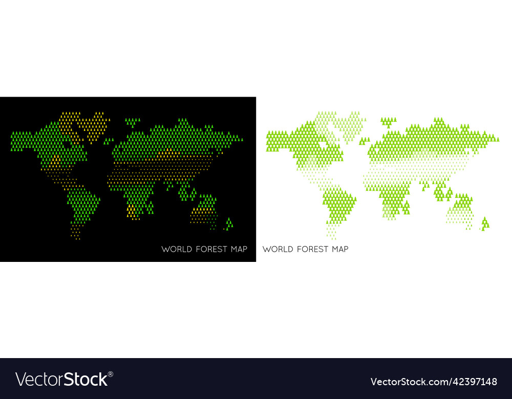 Set of flat maps the world infographic map data Vector Image