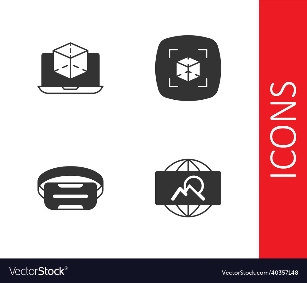 Set wide angle picture 3d modeling virtual Vector Image Set wide angle picture 3d modeling virtual