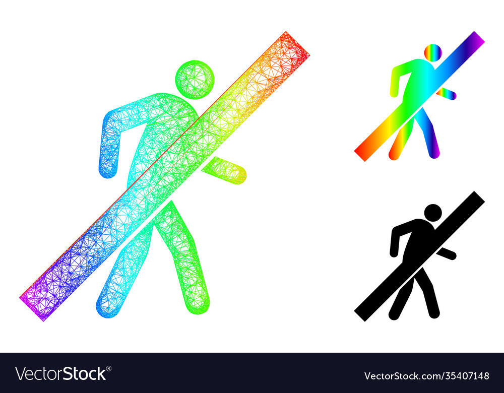 Spectrum network gradient no walking man icon