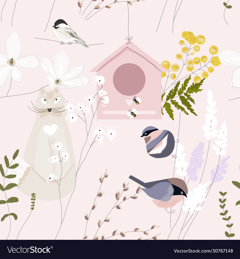 Spring Garden Floral Pattern