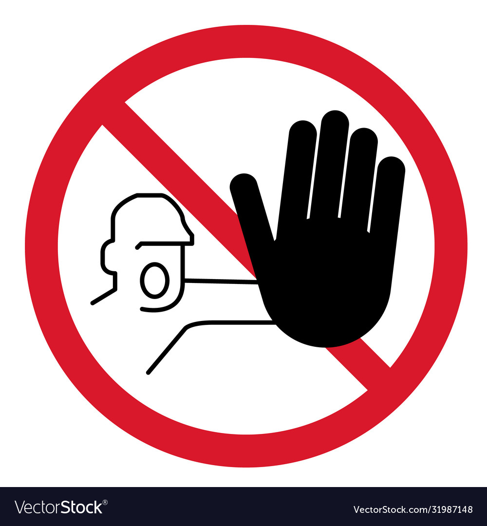 Stop sign icon forbidden warning symbol Royalty Free Vector