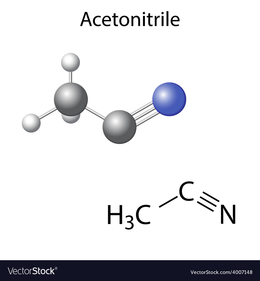 Structural chemical model of acetonitrile