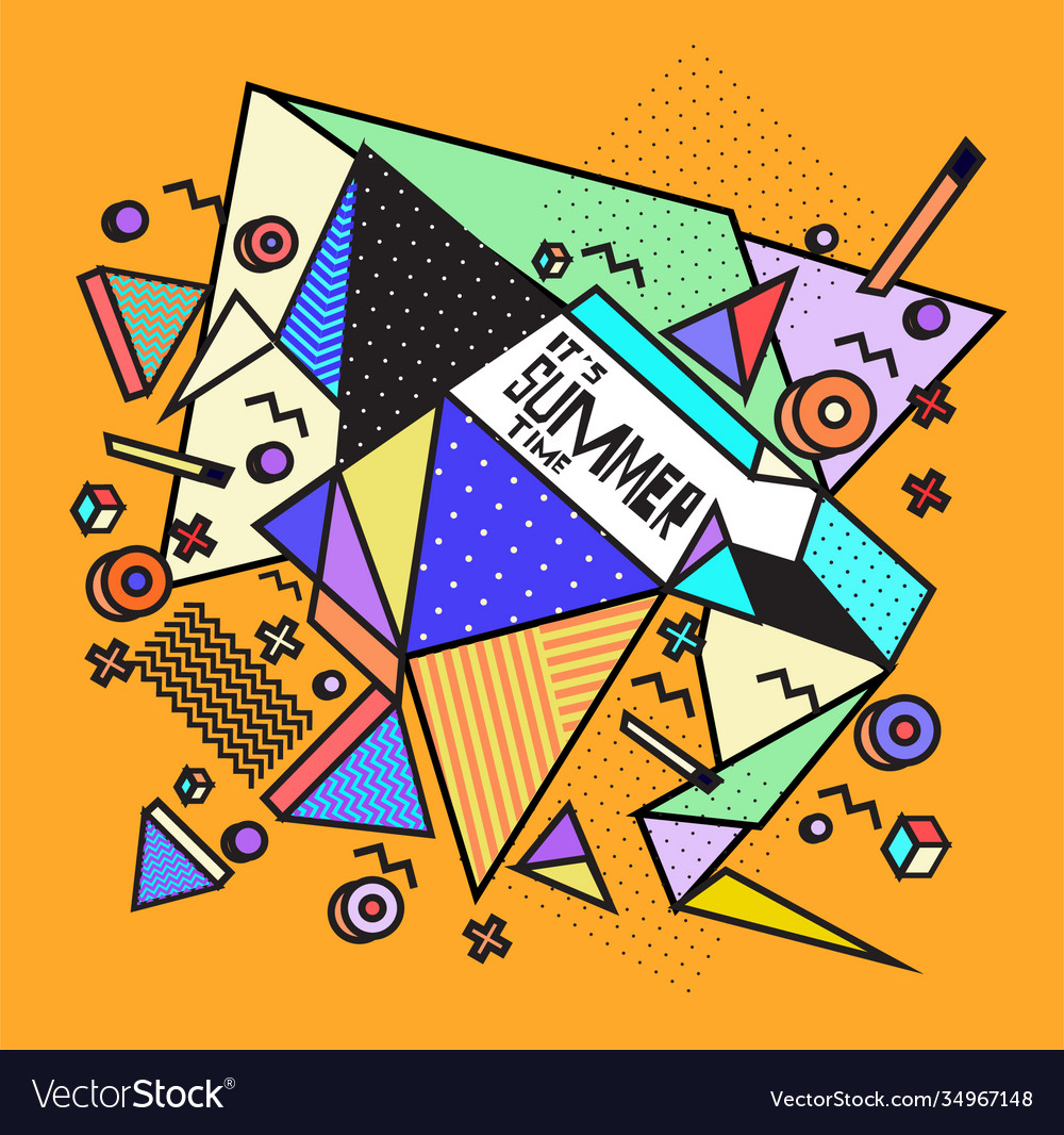 Triangle geometric forms for summer design event