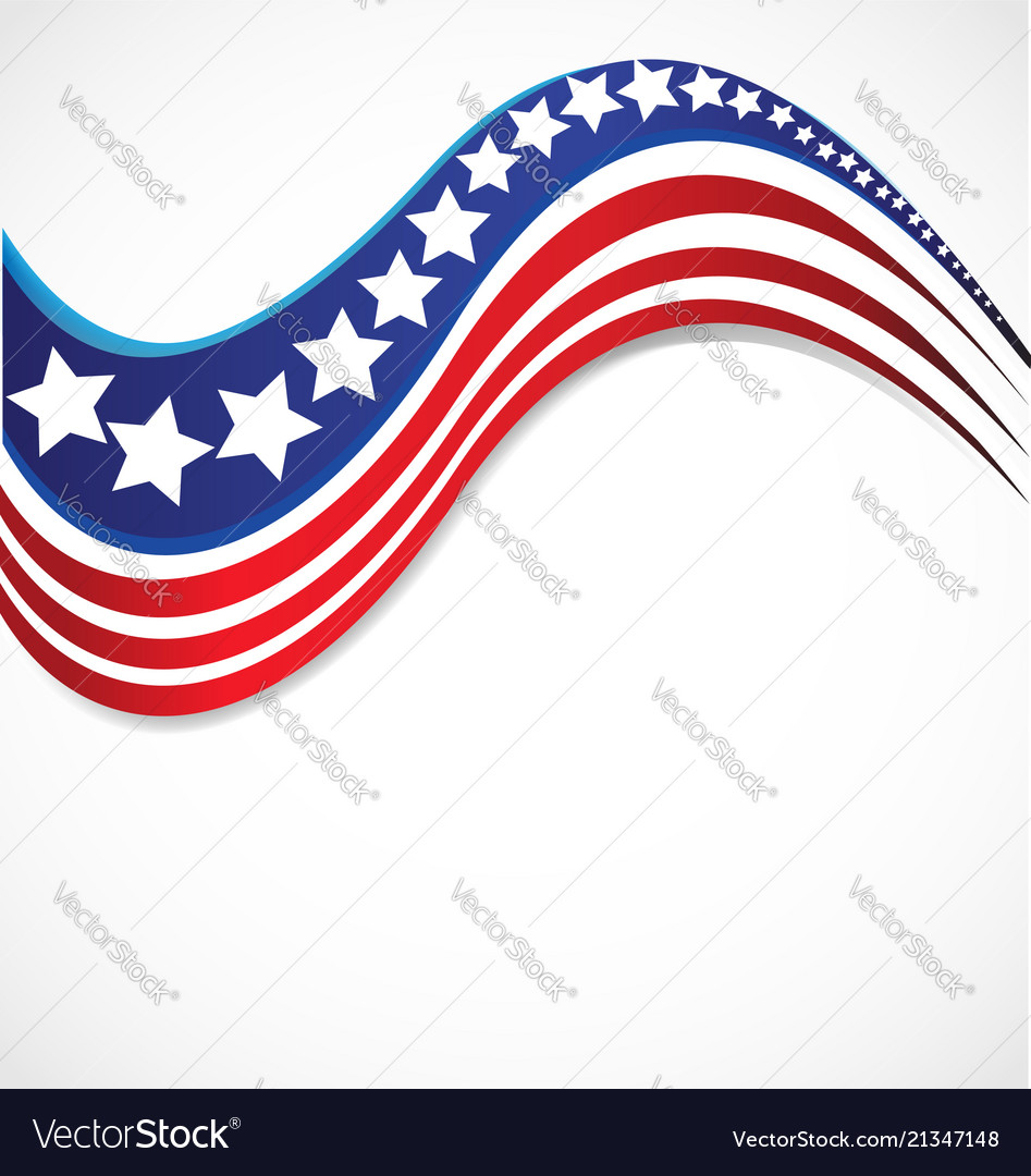 USA Flag Stripes Logo - Patriotic Elements