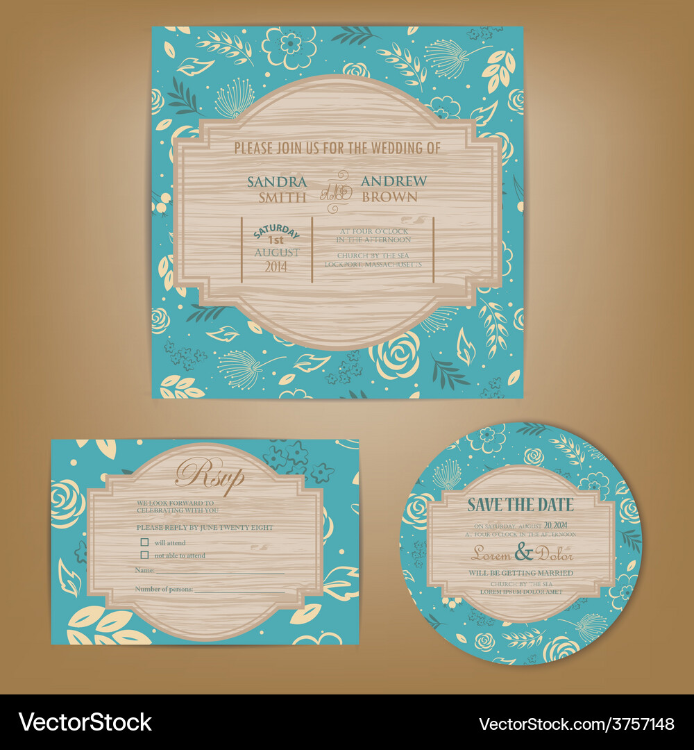 Wedding set Royalty Free Vector Image - VectorStock