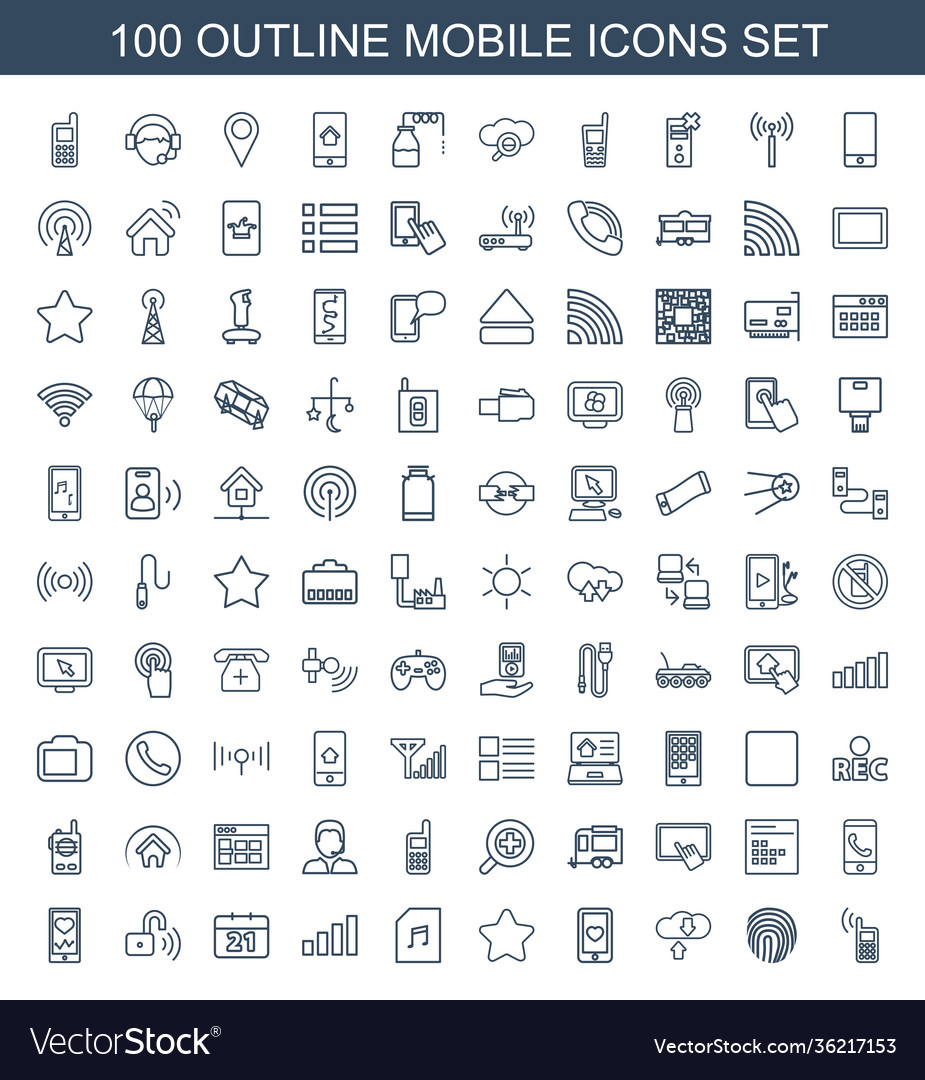 100 mobile Icons