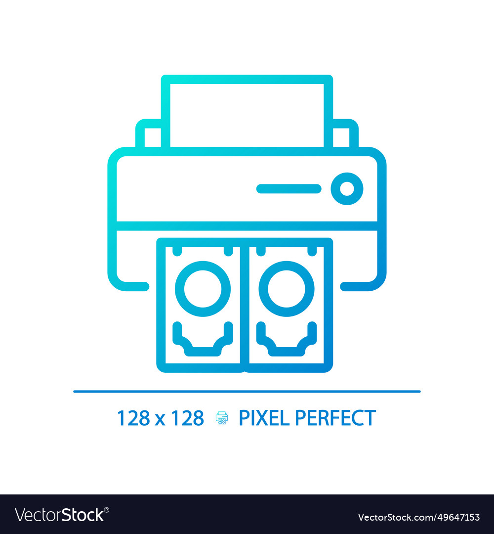 2d thin linear pixel perfect gradient printing vector image 2d thin linear pixel perfect gradient printing