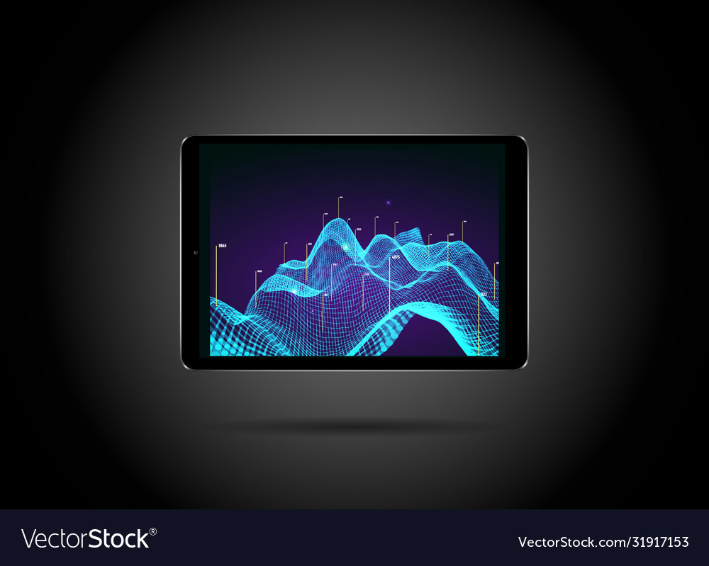 Abstract 3d big data visualization tangled vector image Abstract 3d big data visualization tangled
