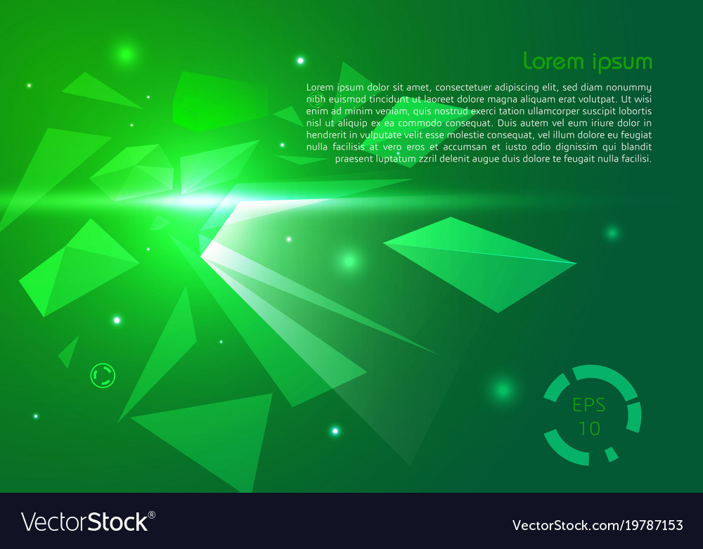 Abstract background with polygon explosion