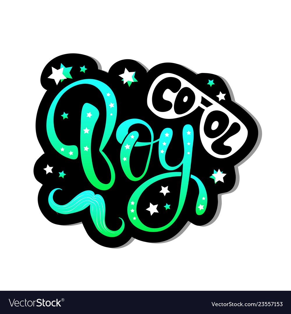 Cool boy slogan kids print t shirt graphics Vector Image
