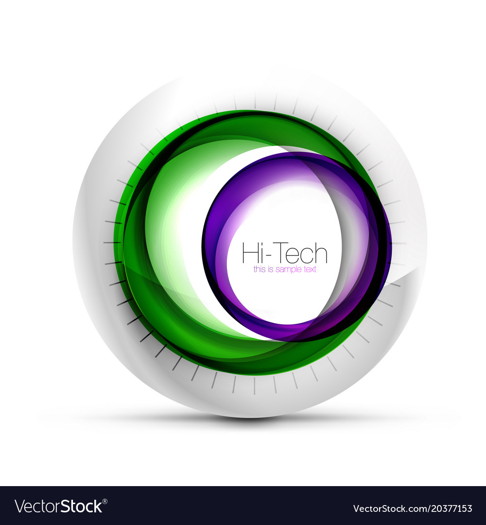 Digital techno sphere web banner button or icon