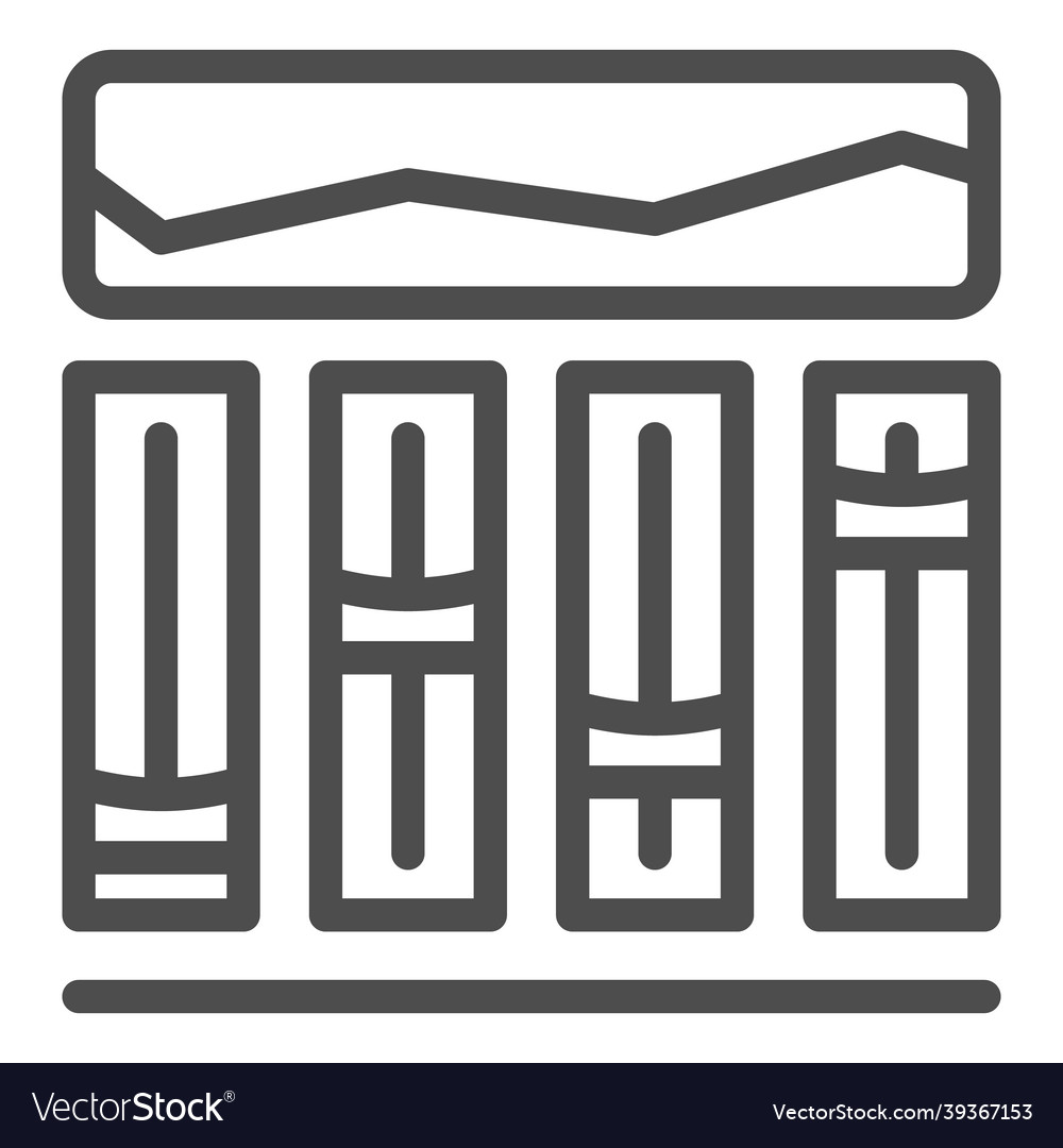 Equalizer sound levels line icon design