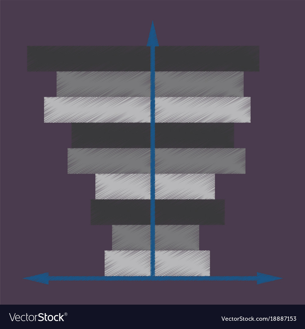 Flat shading style icon 3d chart