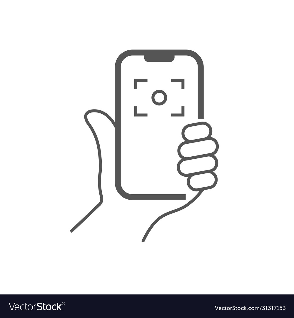 Hand hold smartphone and doing selfie