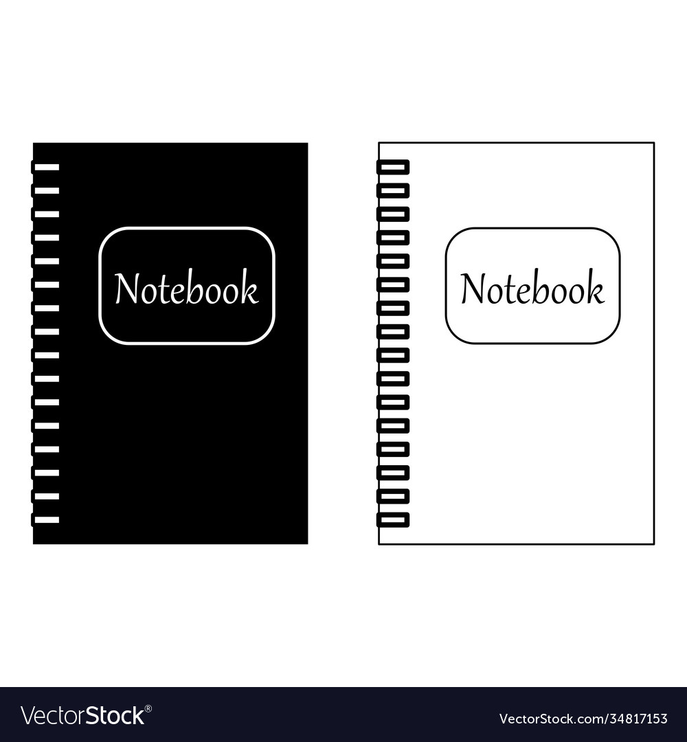 Image a notepad for notes on white background vector image Image a notepad for notes on white background