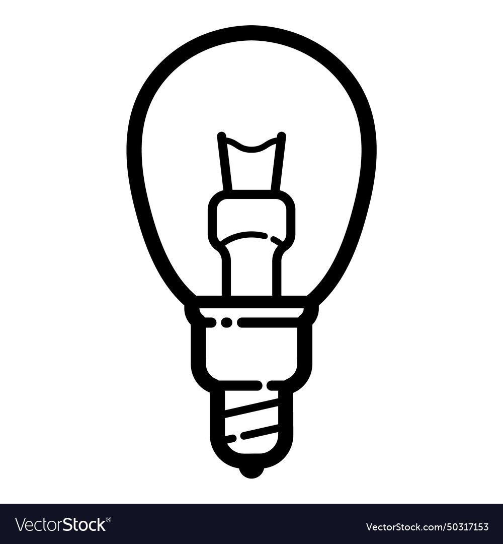 Lightbulb flat icon isolated on white background