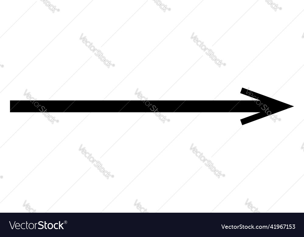 Lang längliche rechte Pfeil Cursor Zeigerelement vector image Lang längliche rechte Pfeil Cursor Zeigerelement