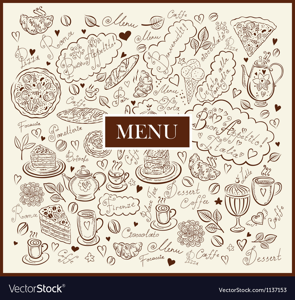 Pattern menu Royalty Free Vector Image - VectorStock