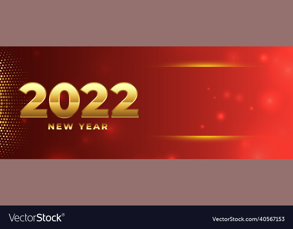 Realistic 2022 New Year Golden Halftone And Bokeh Vector Image Realistic 2022 New Year Golden Halftone And Bokeh Vector Image