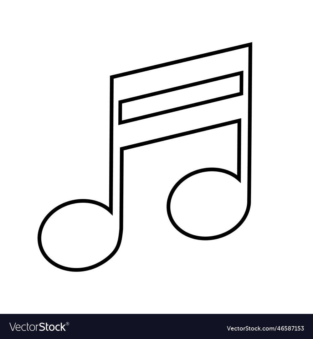 Simple musical note icon or music Royalty Free Vector Image