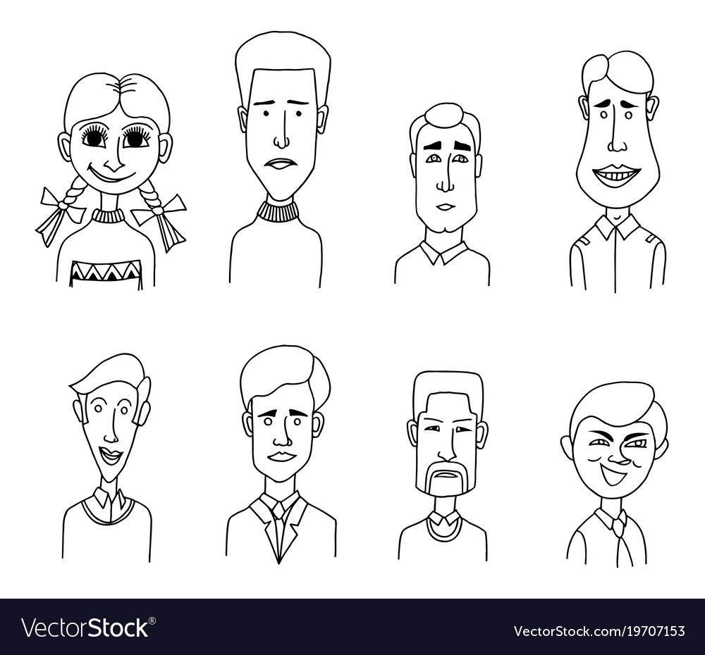 Sketch people icons