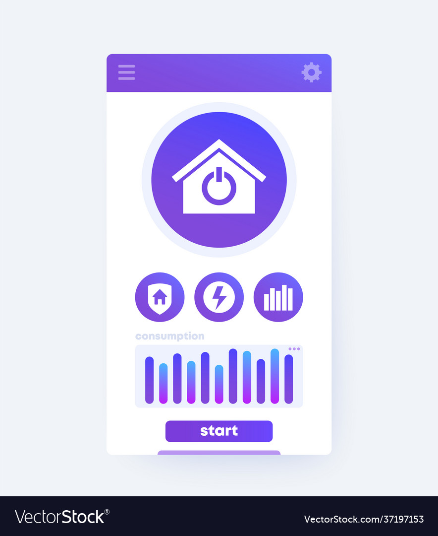 Smart home app interface mobile ui design