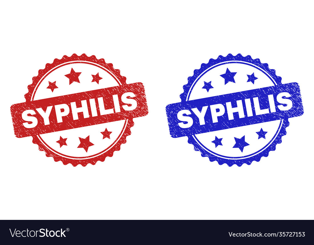 Syphilis rosette seals with unclean texture