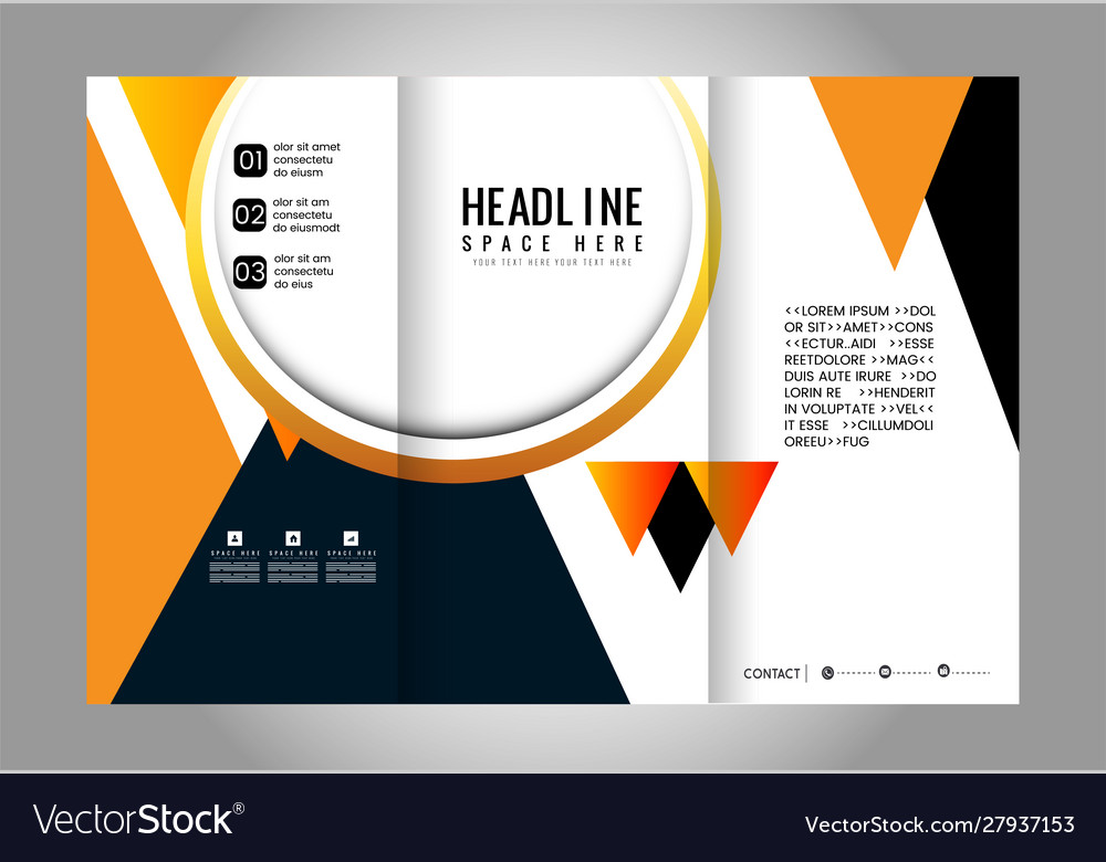 Tri-fold brochure design template