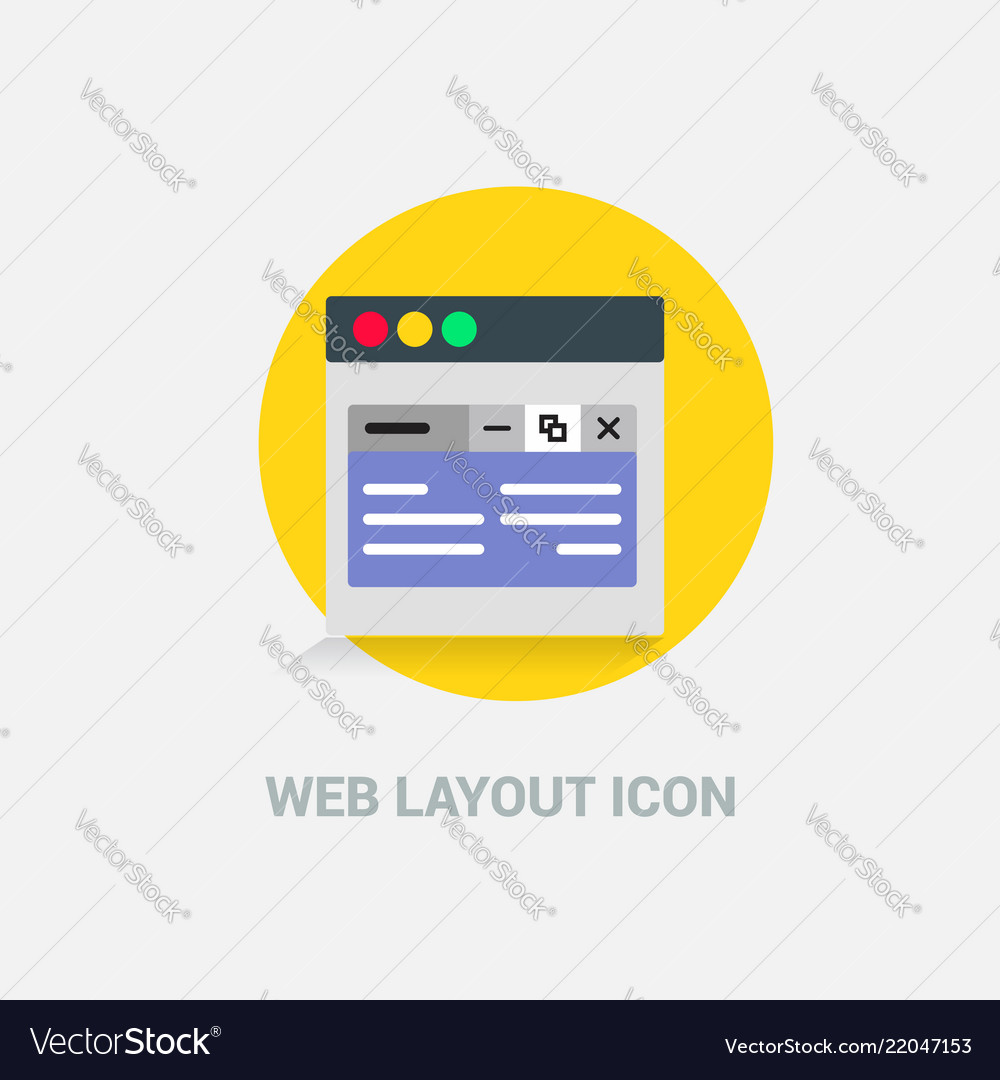 Web layout icon design