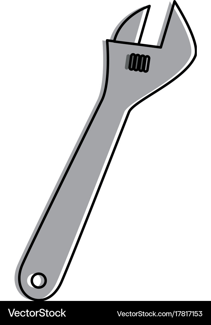 Wrench tool isolated icon Royalty Free Vector Image