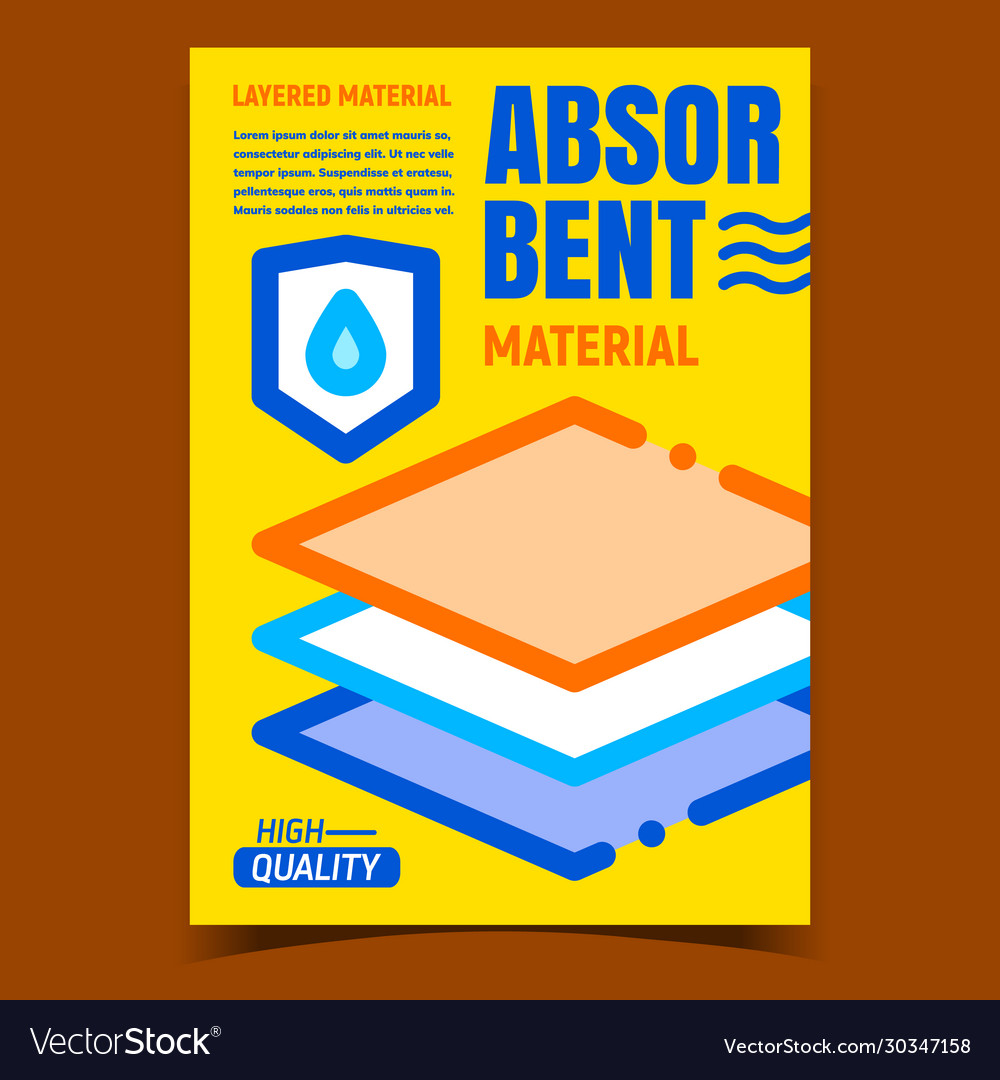 Absorbent material promo advertising poster