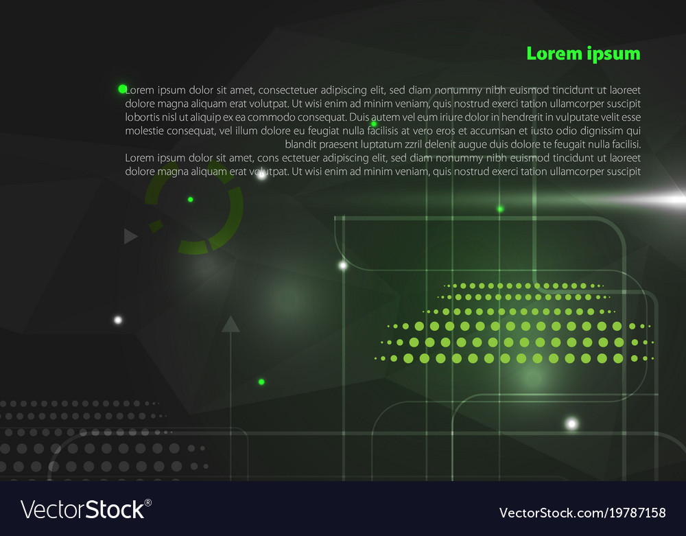 Abstract green background with hi-tech elements