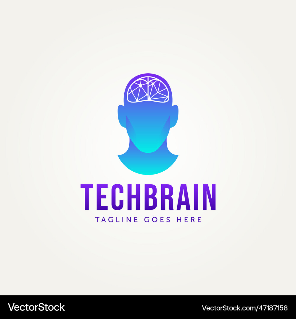 Artificial intelligence brain technology icon Vector Image