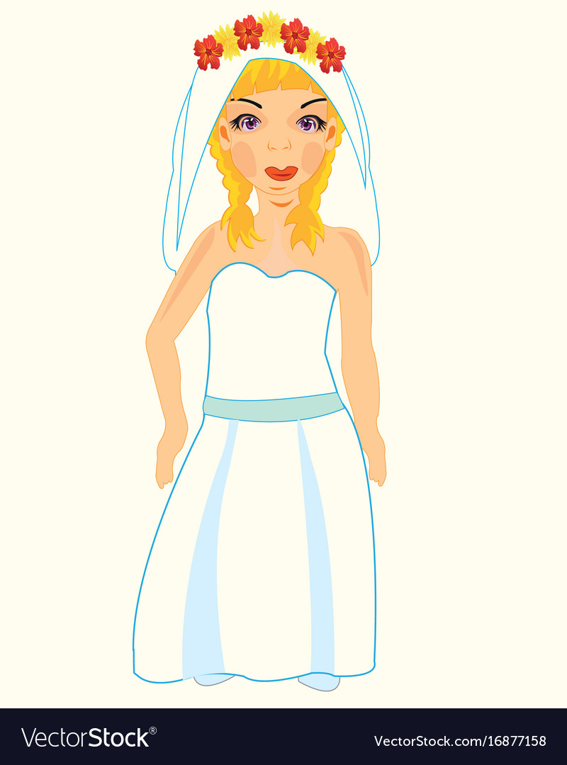 Braut im Kleid