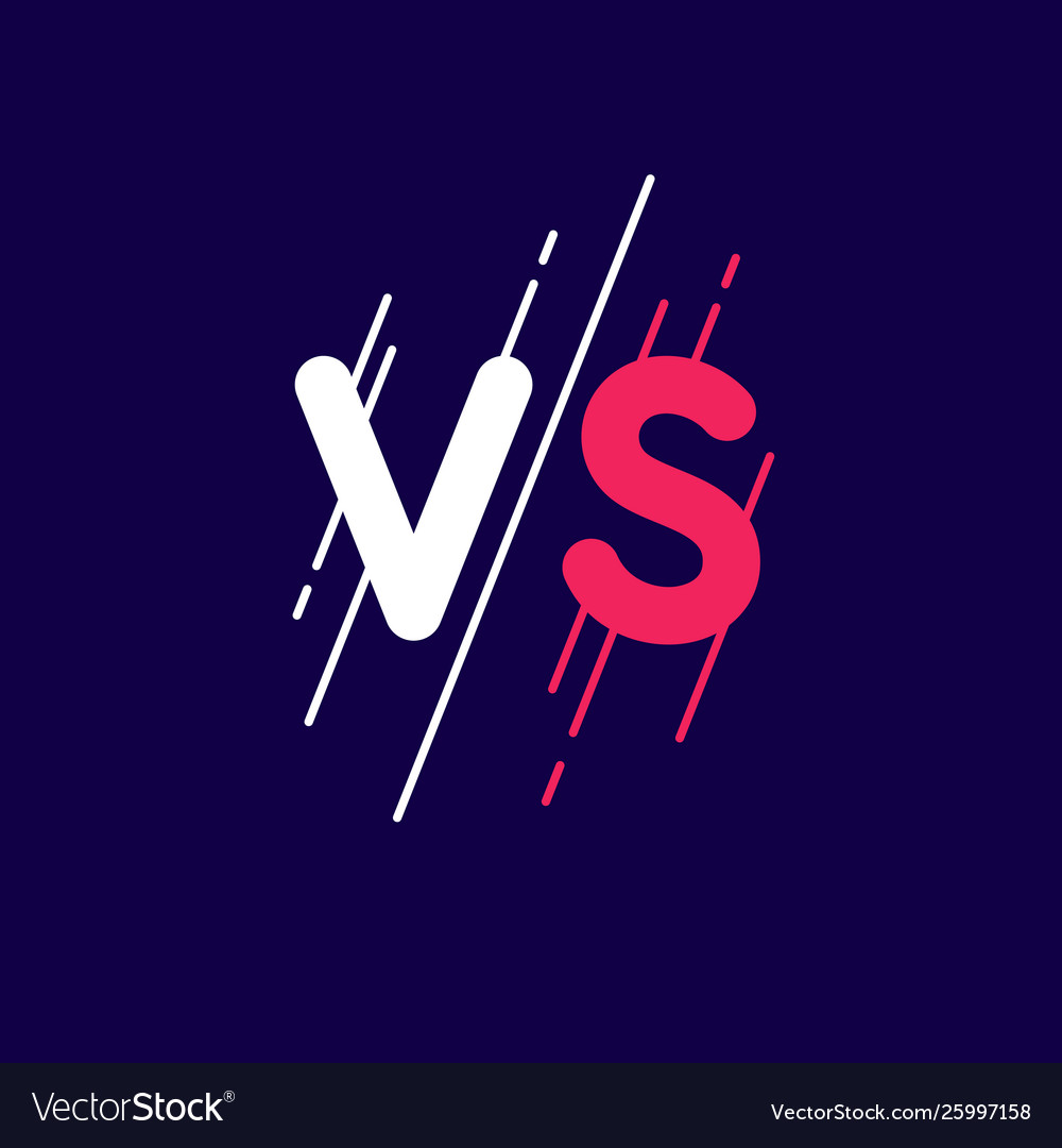 Bright poster symbols confrontation vs Royalty Free Vector