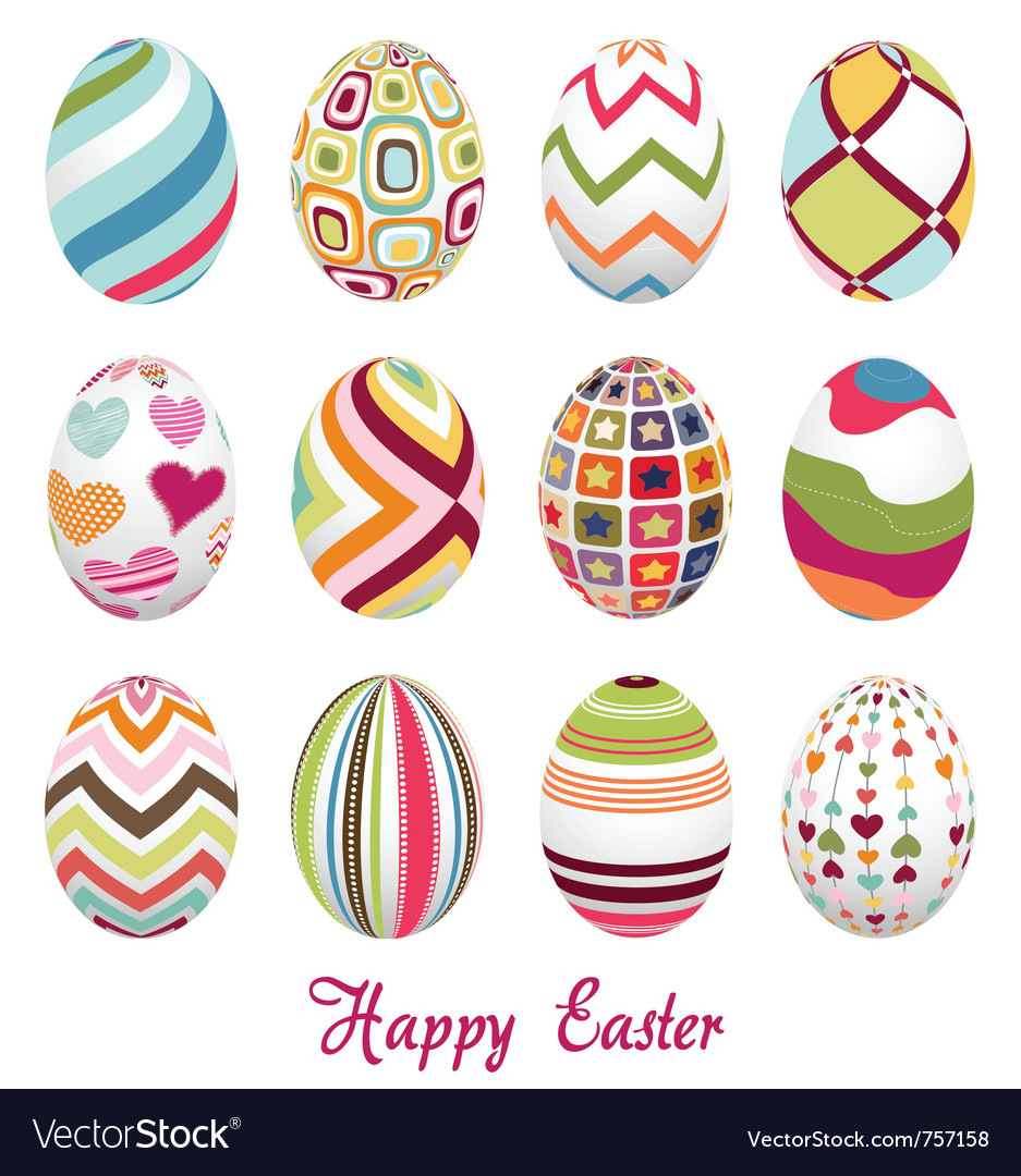 Colorful Easter Eggs Pattern