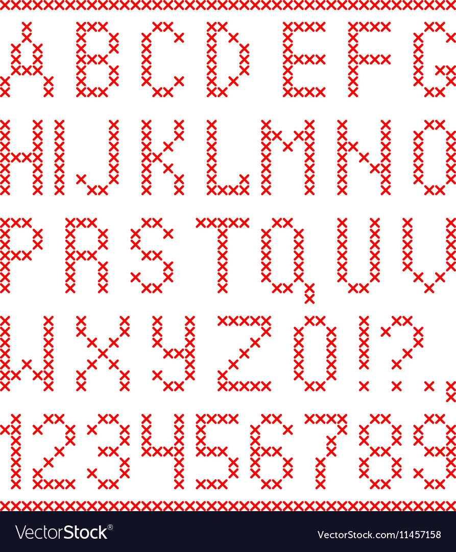 Cross Stitch Alphabet Pattern