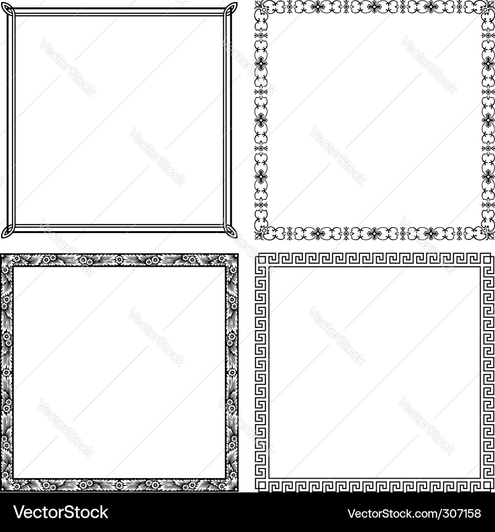 Elegant frames Royalty Free Vector Image - VectorStock