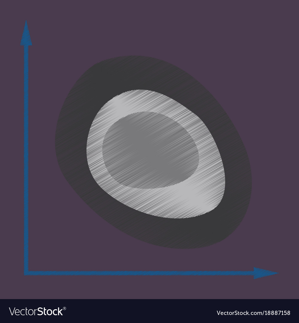 Flat shading style icon graph